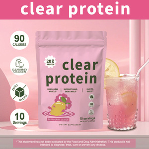 クリアプロテインパウダー ラズベリーレモン風味 1食あたり20gのプロテイン配合 肌、髪、爪の健康をサポート OEM・ODM製造 - Product Image 3