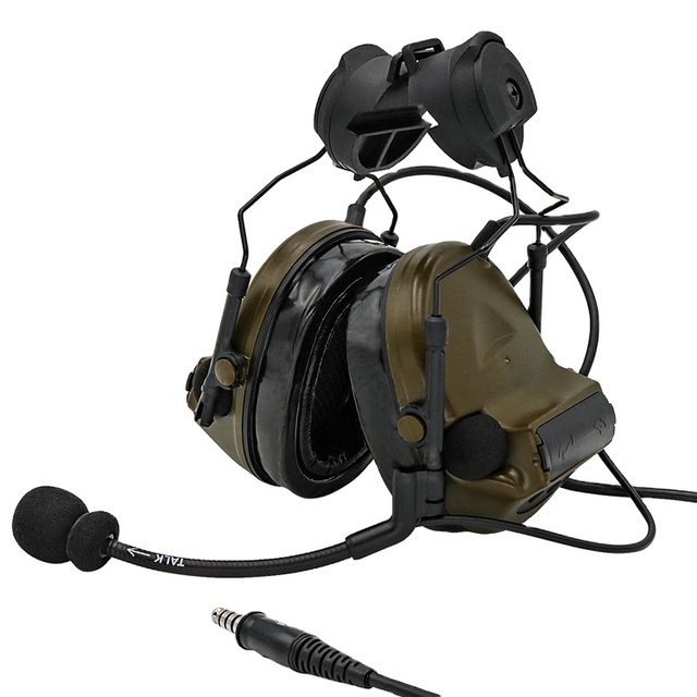 TAC-SKY WCOMTAC II Tactical Sports Headset Helmet Track Bracket Noise Reduction Earphones WYS0051 Version Hearing Protection