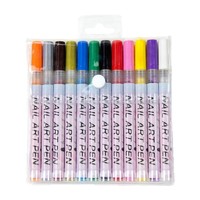 Marqueur d'art acrylique permanent et imperméable pour peinture DIY, 12 couleurs, avec pointe en plastique de 0,7 mm et aiguille de 0,5 mm