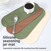 Tapis de cuisine en silicone de style nordique européen, antidérapant, multi-usages, imperméable et résistant à l'huile
