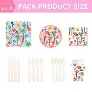 Assiettes en papier ovales DAMAI Flamingo, décorations de fête jetables, fournitures pour fêtes Flamingo, vaisselle pour fête d'anniversaire - Product Image 6