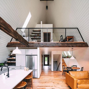 Chine Vente chaude Cadre <span class=keywords><strong>en</strong></span> acier Préfabriqué Resort Cottage <span class=keywords><strong>Jardin</strong></span> <span class=keywords><strong>Chalet</strong></span> Kits Mini Petit A Cadre Maisons - Product Image 4