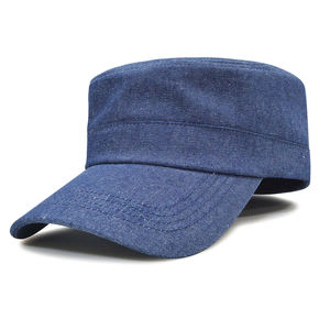 Gorra de Capitán de Mezclilla de Algodón de Moda Primavera-Verano al por Mayor, Gorra Plana para Hombre, Gorra Deportiva de Corona Plana - Product Image 3