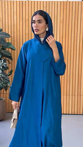 Loriya 2025 élégant nouveau Abaya ouvert Kimono Cardigan en gros femmes vêtements islamiques couleurs unies pour l'automne pour Dubaï <span class=keywords><strong>Turquie</strong></span> - Product Image 5