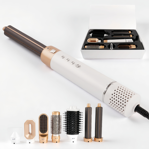Ensemble de <span class=keywords><strong>brosse</strong></span> sèche-cheveux et de coiffage 7 en 1, outil de coiffage à air chaud pour boucler et lisser les cheveux, sans dommages causés par la chaleur, pour tous les types de cheveux - Product Image 1