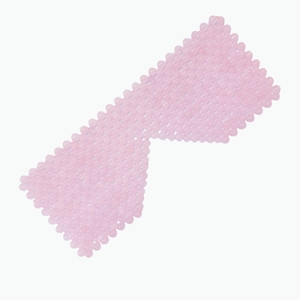 Nouveauté : Masque pour les yeux en pierres de quartz rose 100 % naturelles, perles de jade, masque de massage pour les yeux rose - Product Image 6