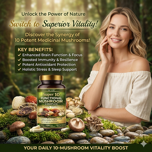 Super 10 Functional <strong>Mushroom</strong> <strong>Capsule</strong> Complex Manufacturer Direct <strong>Chaga</strong> Reishi Lion's Mane Immune Brain Support Supplement - Product Image 4