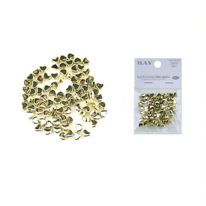 Ciondoli a forma di cuore in metallo ILAN 3x8mm oro 8g per accessori artigianali - Product Image 2