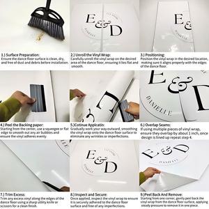 Pegatinas para Piso de 10 pies x 10 pies para Bodas, Bailes, Fiestas de Cumpleaños, Fáciles de Quitar y Pegar, Letras, Fechas y Flores Personalizadas - Product Image 5