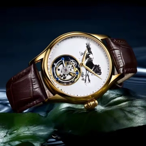 Soporte de reloj mecánico Tourbillon con logotipo personalizado para hombre, relojes Tourbillon de <span class=keywords><strong>caballo</strong></span> con pintura de tinta, OEM - Product Image 3