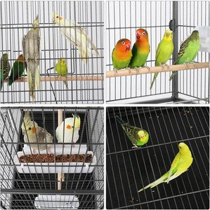 2025 nouveau style cage à oiseaux en acier forgé de 52 pouces avec support, bouton, solide, respirant, grande capacité, gris africains, quakers, - Product Image 4
