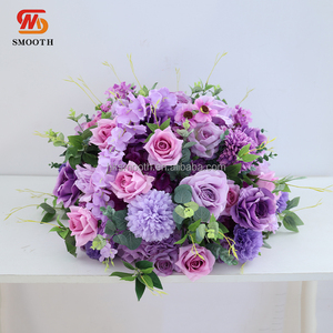 Centros de Mesa Artificiales Personalizados de 50 cm, Color Morado, para Bodas y Eventos, Bola de Flores de Seda Decorativa - Product Image 3