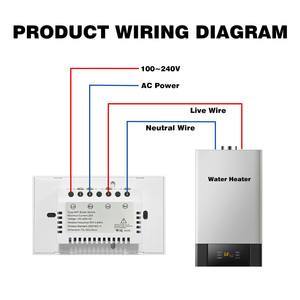 Interruttore <span class=keywords><strong>Smart</strong></span> Touch per Scaldabagno Standard USA Disponibile in Nero/Bianco/Oro/Grigio/Rosa Interruttore Intelligente per Casa - Product Image 6