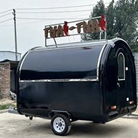 Mini camion de restauration mobile, stand de cuisine de rue, cuisine mobile, kiosque à glaces, chariot à hot-dogs avec grill et friteuse, remorque alimentaire