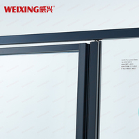 Weixing Charnière de cabine de douche en verre trempé avec cadre en acier inoxydable 304 noir mat personnalisé moderne pour hôtel