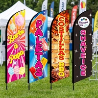 Drapeau à plumes personnalisé avec graphiques double face accrocheurs et montage sans outil pour les programmes de marketing des distributeurs en gros
