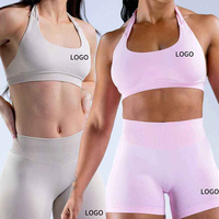 Ensemble de fitness personnalisé 4 pièces pour femme, fabricants de vêtements de sport, tenue d'entraînement respirante à séchage rapide, vêtements de sport pour femmes, ensembles de gym