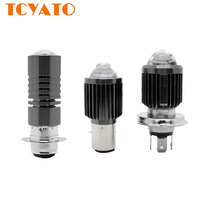 TCYATO Faro LED Universal H4 Modificado para Motocicletas BA20D P15D Blanco Amarillo 30W Potencia 1000lm Lúmenes Compatible con Elantra Mondeo