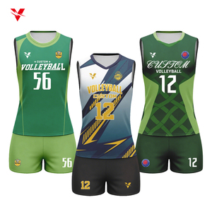 Seragam Voli Tanpa Lengan Solid Bernapas, Cepat Kering, Sablon Sublimasi, Laris Manis, untuk Latihan Tim, Pq25013 - Product Image 1