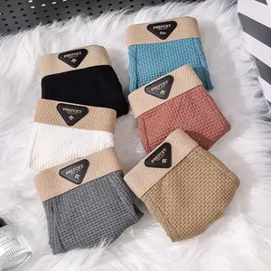 Bóxers Deportivos de Moda para Hombre Nuevo Nailon Seda de Hielo Genuina Ropa Interior Logo Delgado Transpirable para Verano Cintura Tejido de Punto - Product Image 3