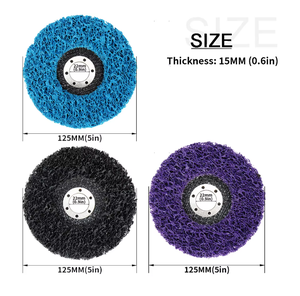 Disques de décapage pour meuleuse d'angle – Nettoyage, décapage de peinture, rouille, <span class=keywords><strong>béton</strong></span>, métal, acier inoxydable, automobile – Disques de décapage polyvalents - Product Image 5