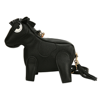 Bolso cruzado con forma de caballo de animal personalizado de gama alta, bolso de hombro bonito para mujer con flecos