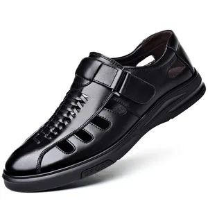 Sandalias de Diseño Nuevo para Hombre, Sandalias de Cuero Casuales para Playa y Verano - Product Image 1