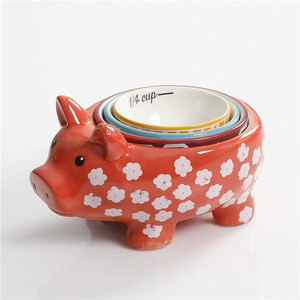Cerdo <span class=keywords><strong>de</strong></span> cerámica tazas <span class=keywords><strong>de</strong></span> medir surtidos - Product Image 2
