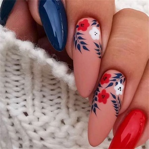 <span class=keywords><strong>Faux</strong></span> clip artificiel conçu en bleu rose véritable à la recherche naturelle française sur les <span class=keywords><strong>ongles</strong></span> en acrylique - Product Image 2