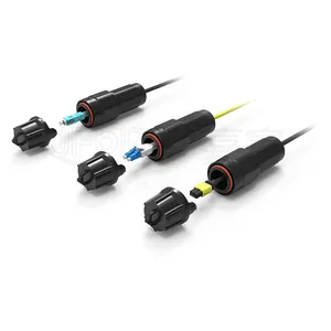 FULLAXS迷你1/2/12/芯适应性多型号光缆IP67防水兼容LC SC MPO光纤连接器跳线