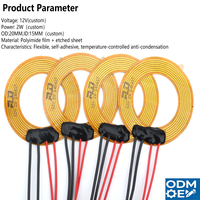 Chauffe-Objectif Anti-Buée 12V pour Caméra CCTV, Plaque Chauffante Personnalisée en Kapton, Chauffe-Objectif en Polyimide OEM