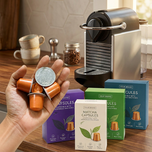 Capsules de matcha riches en antioxydants compatibles avec les machines Nespresso, portions individuelles saines, dosettes de thé vert biologique - Product Image 6