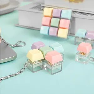 Thiết kế <span class=keywords><strong>LED</strong></span> Keycap tùy chỉnh Anime keycapsfidget Bàn phím bấm vào Fidget Keychain Nhiều màu - Product Image 1