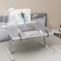Petite table d'étude pliable pour dortoir avec support pour ordinateur, idéale pour les coins de fenêtre, design ergonomique, surface durable en MDF et silicone
