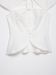 UNIZERA Nuova Collezione Estiva 2026 da Donna: <span class=keywords><strong>Blusa</strong></span> <span class=keywords><strong>Bianca</strong></span> Dolce con Fiocco Stile Francese, <span class=keywords><strong>Maniche</strong></span> <span class=keywords><strong>Corte</strong></span>, Girocollo, Vestibilità Slim (7021317) - Product Image 4