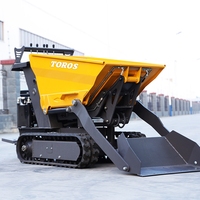 Kostenloser Versand Selbstladender Elektrischer 4x4 Mini-Dumper Diesel 500Kg Raupentransporter China Mini-Dumper für Garten- und Landschaftsbau