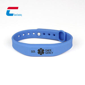 Pulsera de Silicona RFID de Contacto de Emergencia, Brazalete NFC Impermeable para Alerta Médica y Acceso Rápido - Product Image 1