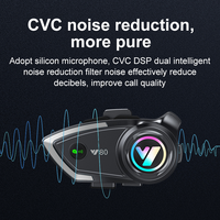 Headset Bluetooth Nirkabel Helm Motor Y80 Long Range Talking 1000MAH dengan Speaker Volume Maksimum