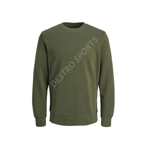 Jersey de cuello alto de manga larga transpirable 100% algodón sudadera para hombres otoño ecológico - Product Image 3