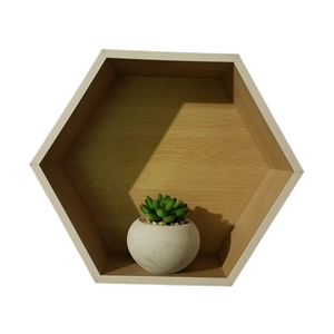 Étagères murales flottantes, présentoirs suspendus, cadres de Photos à collectionner, plantes, vente en gros, ensemble personnalisé de 3 étagères en bois nid d'abeille - Product Image 3