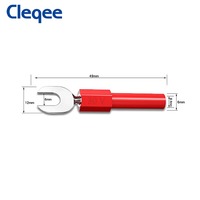 Cleqee P4003 5 Couleurs 6mm Insert Spade Plug avec 4mm Socket Jack U Type et Y Type Harpons Convient pour 4mm Banana Plug