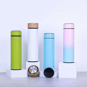 Double Digital Vacuum Insulation 500ml Thermo Tumbler Stainless Steel <b>Smart</b> Water Bottle with LED Temperature Display - Product Image 1
