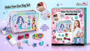 Borsa a Tracolla Personalizzata per Bambini a Tema Sirena con Cordino e Ciondoli, Giocattoli da Cucire, Astuccio per Matite da Disegno, Crea la Tua Borsa - Product Image 3