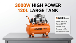 เครื่องอัดอากาศแบบลูกสูบ KELAIDE 120 ลิตร 3000 วัตต์ 0.8 เมกะปาสคาล แบบตั้งพื้นสำหรับอุตสาหกรรม ใช้ไฟฟ้ากระแสสลับ รุ่นแรงดันสูง - Product Image 4