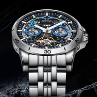 Montres mécaniques pour hommes Mark Fairwhale, montre mécanique automatique de luxe avec calendrier et date, montre de business mécanique FW-6120
