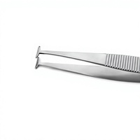 Pinces de fixation 3 7/8 pouces, mâchoire dentée de 10,0 mm de large, poignée plate, certifiées CE, pour tissus chirurgicaux