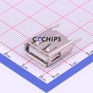 U-A-24DD-Y-9 USB Connector Through hole Component (THT) Connector Type-A USB 2.0 Female Through Hole - Product Image 1
