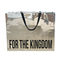 Grand sac en papier argenté de très grande taille avec impression de taille personnalisée avec votre propre logo pour accessoires vidéo