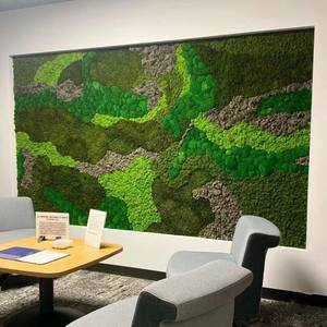 <span class=keywords><strong>Tableau</strong></span> mural en <span class=keywords><strong>mousse</strong></span> verte véritable avec cadre en bois, peintures de plantes artificielles de haute qualité pour la décoration intérieure, aménagement paysager et décorations de Pâques - Product Image 3