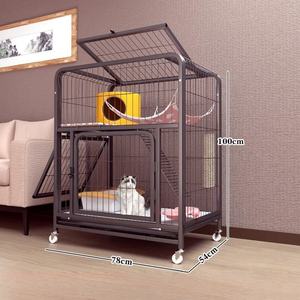 Zware, grote kattenkooien, luxe binnenvilla, hoogwaardige kattenkooien, metalen kattenhokken, kattenhuis met helling, ladders en hangmat - Product Image 4